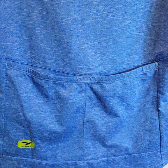 Sugoi Cycling Shirt RPM Jersey Womens Sz Large Blue Short Sleeve Semi-Fitted - Picture 3 of 13